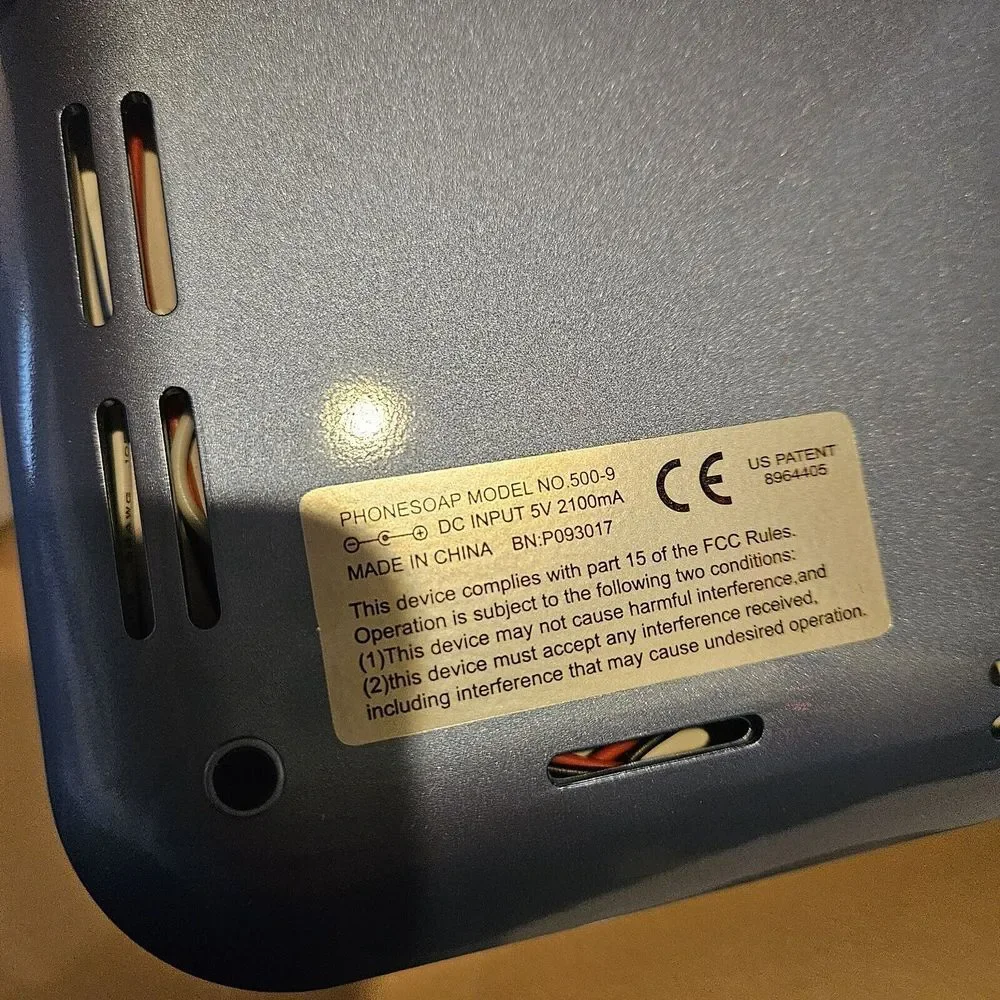 Two PHONESOAP UV Cell Phone Sanitizer & Charger‎ Model 500-9 & 500-3 Blue & Gold